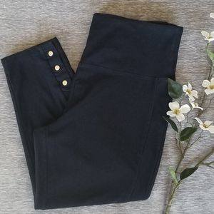 Denim looking cropped legging tummy control